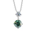 【#A349】(Ivy)925 Sterling Silver Synthetic Moissanite Necklace