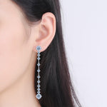 【#A540】(Hollis)925Sterling Silver Synthetic Moissanite earrings