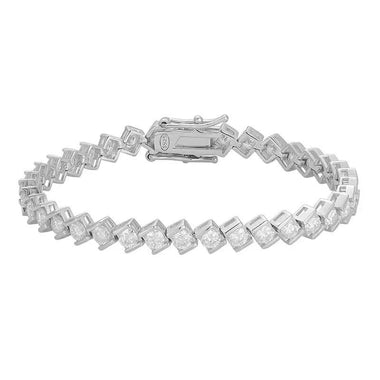 【#A365】(Nancy)925 Sterling Silver Synthetic Moissanitebracelet