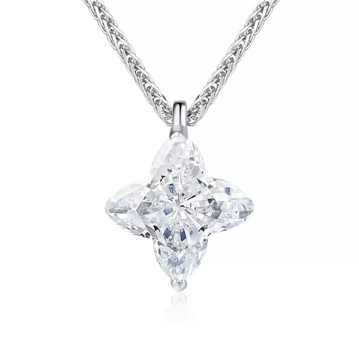 【#368】(Mirabelle)925 Sterling Silver SyntheticMoissanite necklace