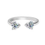 【#A369】(Irma)925 Sterling Silver Synthetic Moissanite ring