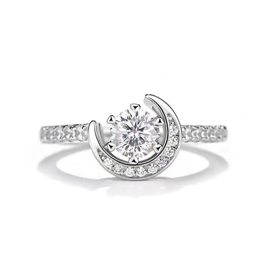【#481】(Lilly)925 Sterling Silver Synthetic Moissanite Ring