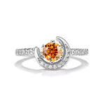 【#481】(Lilly)925 Sterling Silver Synthetic Moissanite Ring