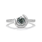【#481】(Lilly)925 Sterling Silver Synthetic Moissanite Ring