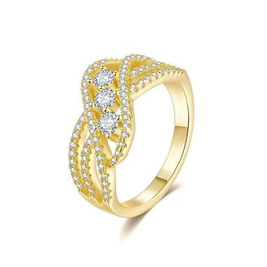 【#486】(Marico)925 Sterling Silver Synthetic Moissanite Ring