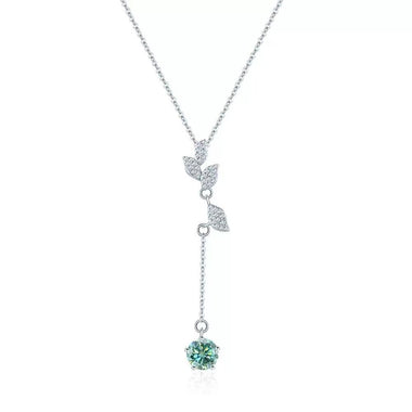 【#490】(Manley)925 Sterling Silver Synthetic Moissanite Necklace