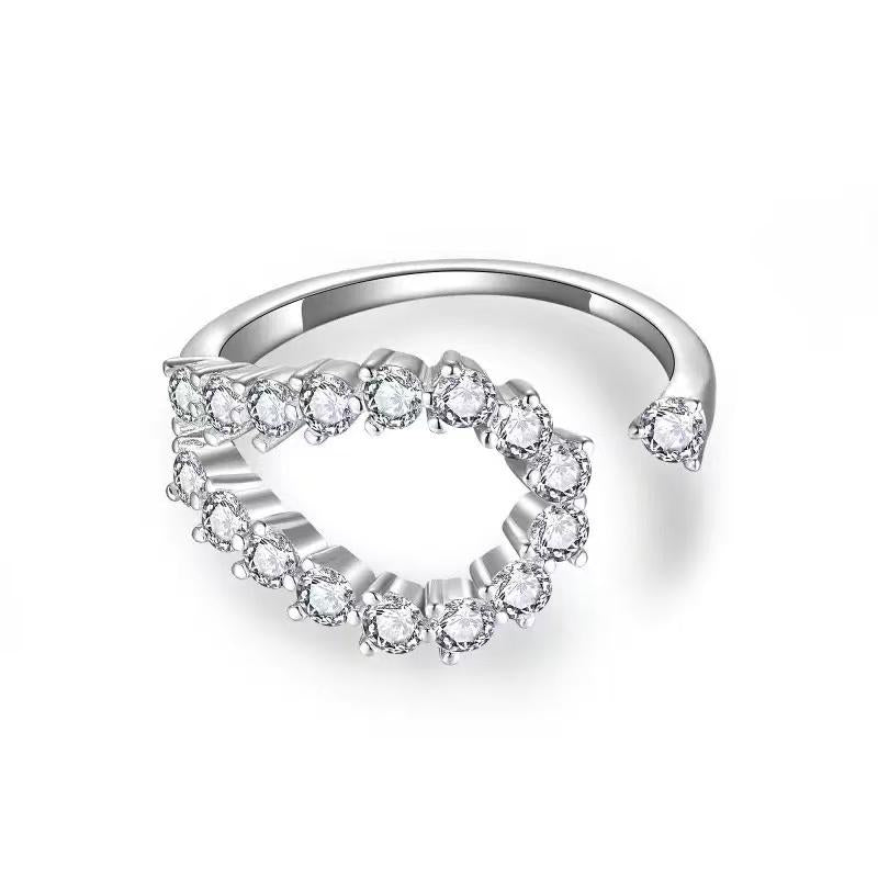 【#494】(Mann)925 Sterling Silver Synthetic Moissanite Ring