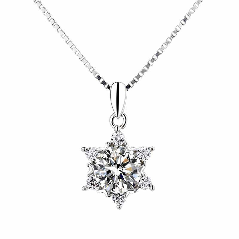 【#A537】(Carrier)925 Sterling Silver Synthetic Moissanite Necklace
