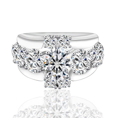 【#21】(Bliss) 925 Sterling Silver Synthetic Moissanite ring