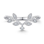 【#A558】(Gwendolyn)925 Sterling Silver Synthetic Moissanite Rings