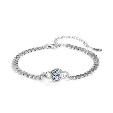 【#A563】(Otis)925 SterlingSilver Synthetic Moissanite bracelet
