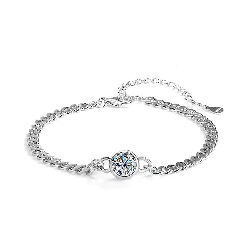 【#A563】(Otis)925 SterlingSilver Synthetic Moissanite bracelet