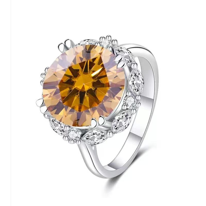 【#A564】(Forrest)925 Sterling Silver Synthetic Moissanite Ring