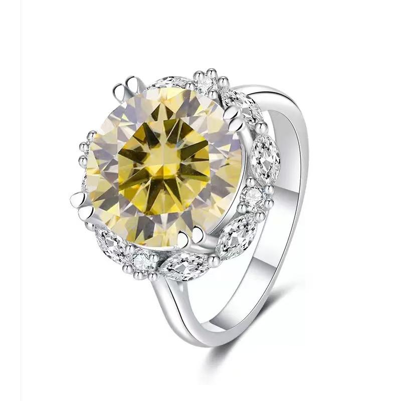 【#A564】(Forrest)925 Sterling Silver Synthetic Moissanite Ring