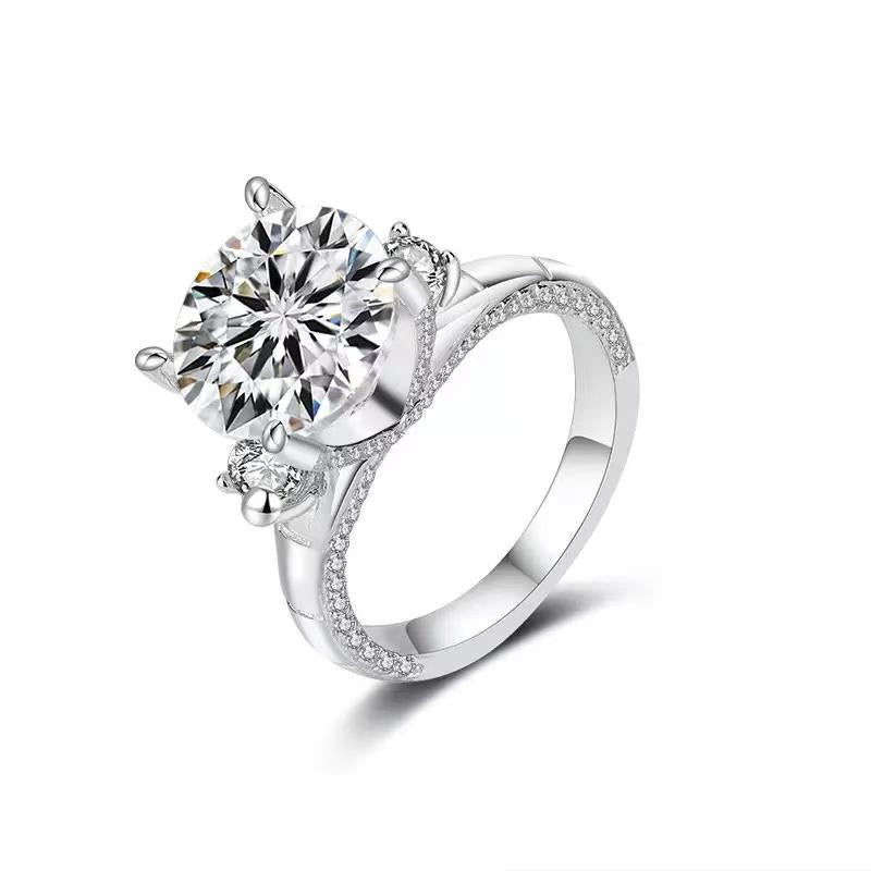 【#A565】(Sergio)925 Sterling Silver Synthetic Moissanite Ring