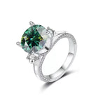 【#A565】(Sergio)925 Sterling Silver Synthetic Moissanite Ring