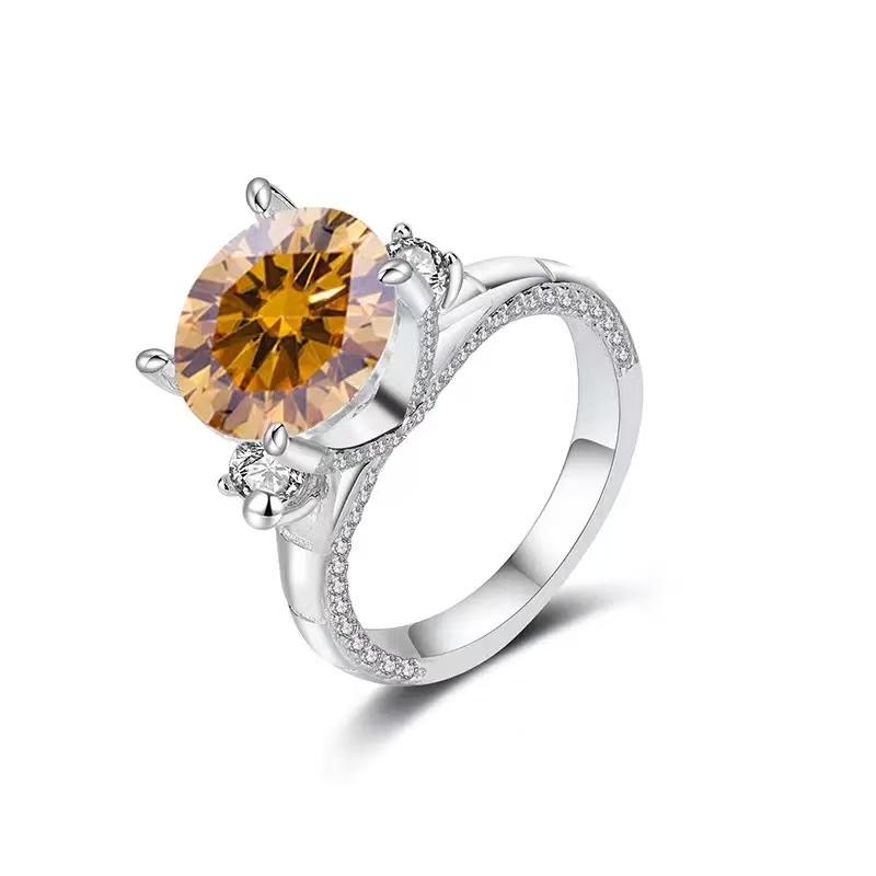【#A565】(Sergio)925 Sterling Silver Synthetic Moissanite Ring