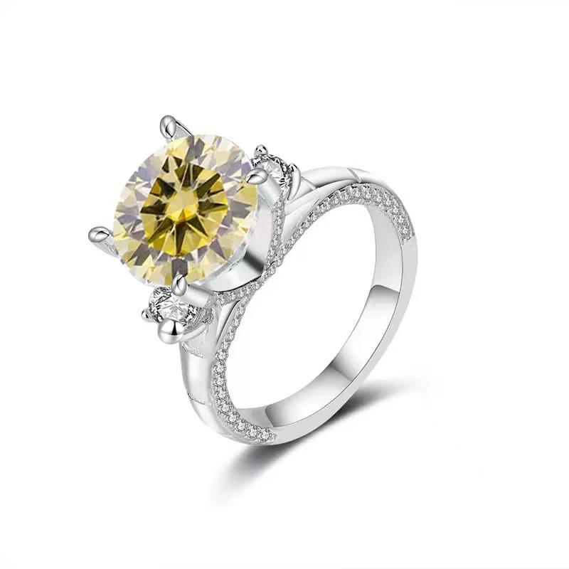 【#A565】(Sergio)925 Sterling Silver Synthetic Moissanite Ring