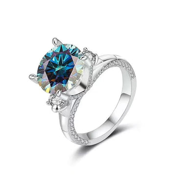 【#A565】(Sergio)925 Sterling Silver Synthetic Moissanite Ring