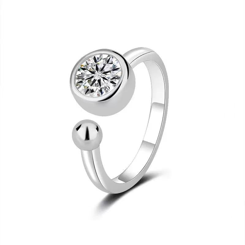 【#A566】(Sylvie）925 Sterling Silver Synthetic Moissanite rings
