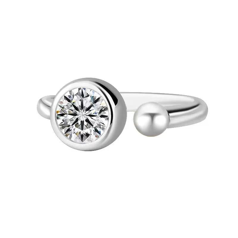 【#A566】(Sylvie）925 Sterling Silver Synthetic Moissanite rings