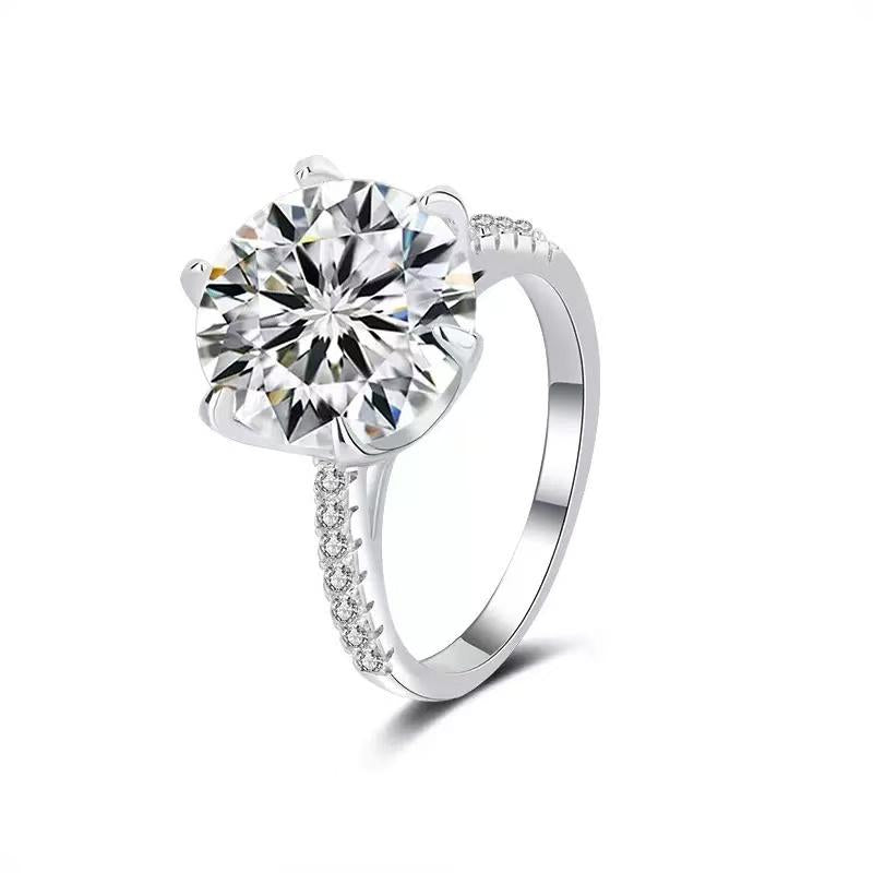 【#A569】(Eudora)925 Sterling Silver Synthetic Moissanite Ring