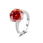 【#A569】(Eudora)925 Sterling Silver Synthetic Moissanite Ring