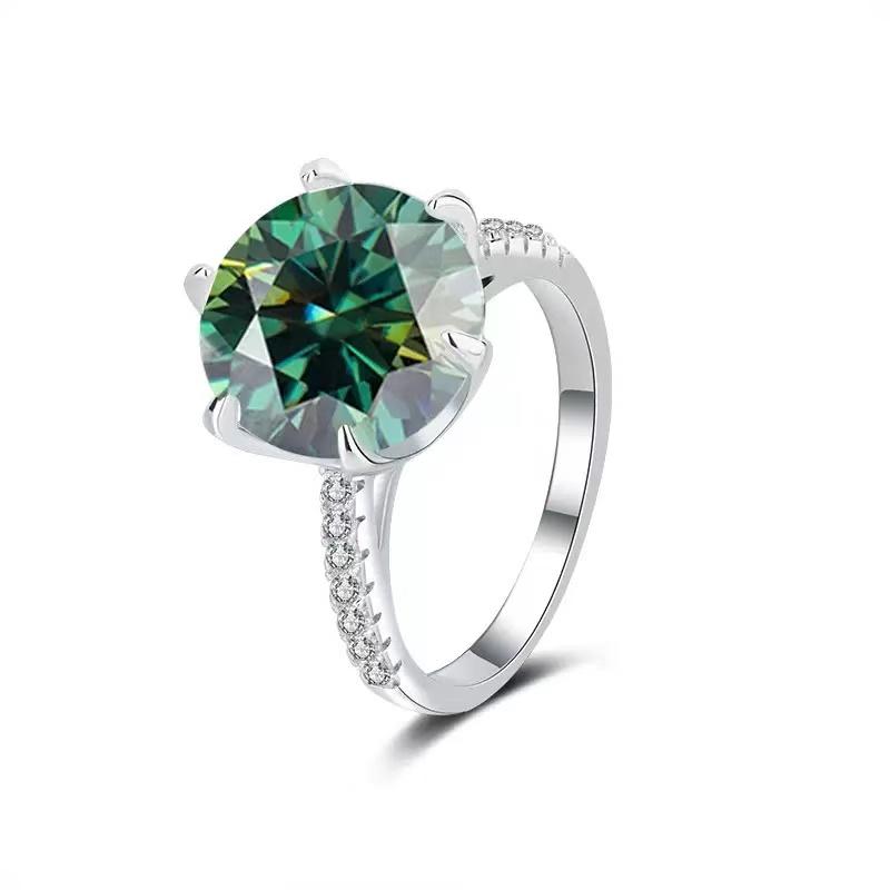 【#A569】(Eudora)925 Sterling Silver Synthetic Moissanite Ring
