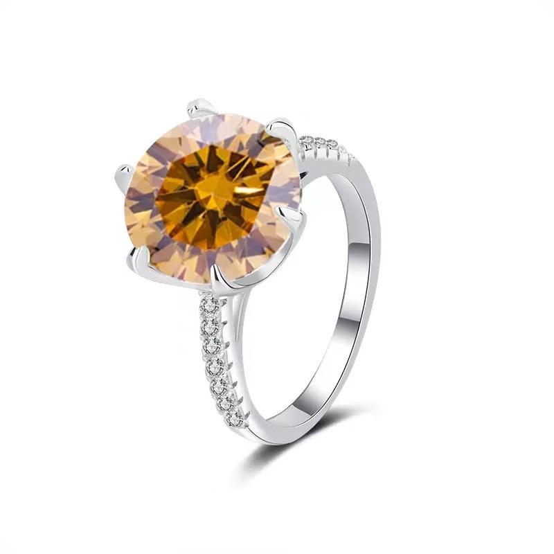 【#A569】(Eudora)925 Sterling Silver Synthetic Moissanite Ring