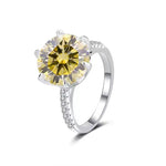 【#A569】(Eudora)925 Sterling Silver Synthetic Moissanite Ring