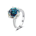 【#A569】(Eudora)925 Sterling Silver Synthetic Moissanite Ring