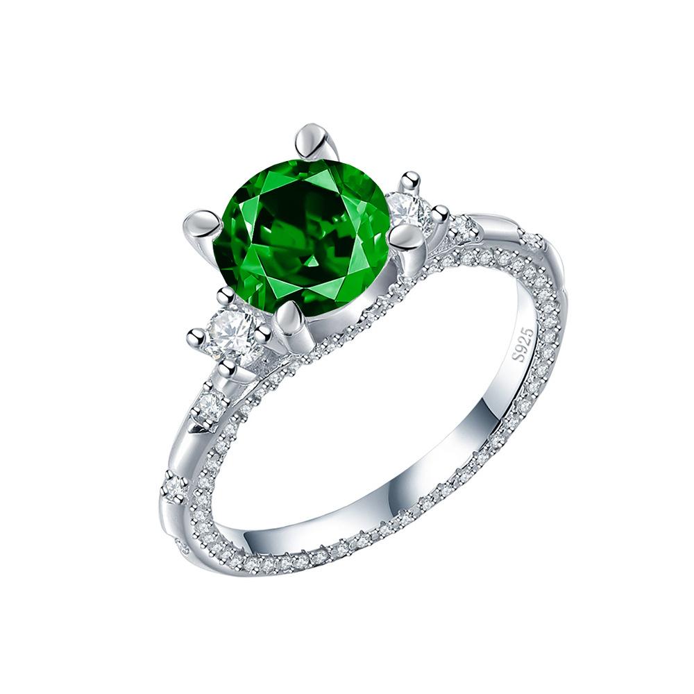 【#A549】(Savage)925 Sterling Silver Synthetic Moissanite Ring