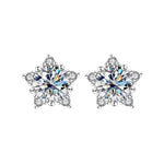 【#A570】(Vanessa)925 Sterling Silver Synthetic Moissanite earrings