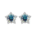 【#A570】(Vanessa)925 Sterling Silver Synthetic Moissanite earrings