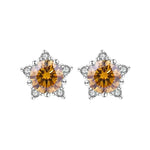 【#A570】(Vanessa)925 Sterling Silver Synthetic Moissanite earrings