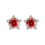 【#A570】(Vanessa)925 Sterling Silver Synthetic Moissanite earrings