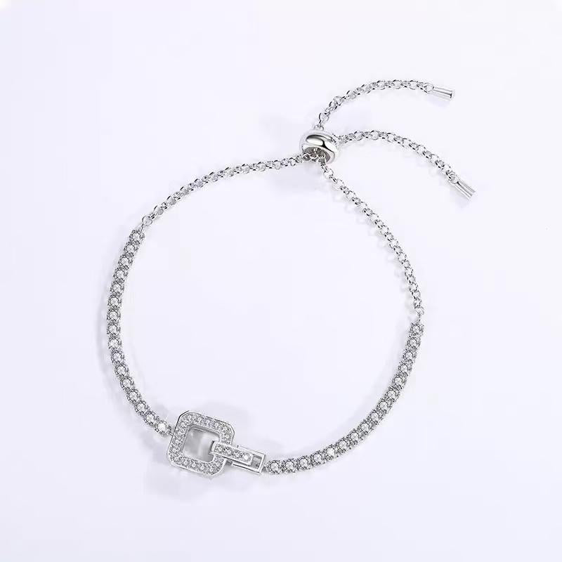 【#A571】(Camille)925 SterlingSilver Synthetic Moissanite bracelet