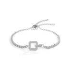 【#A571】(Camille)925 SterlingSilver Synthetic Moissanite bracelet