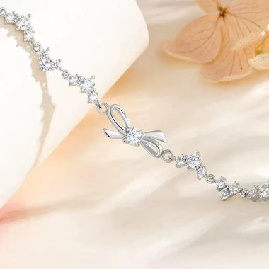 【#H579】(Carter)925 Sterling Silver Synthetic Moissanite Bracelet