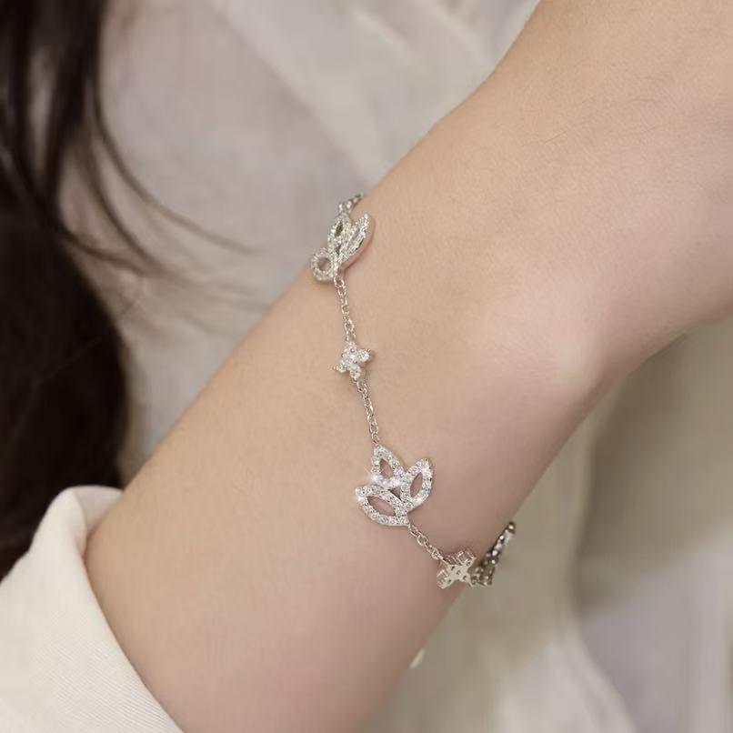 【#H580】(Abigail)925 Sterling Silver Synthetic Moissanite Bracelet