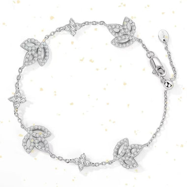 【#H580】(Abigail)925 Sterling Silver Synthetic Moissanite Bracelet