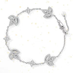 【#H580】(Abigail)925 Sterling Silver Synthetic Moissanite Bracelet