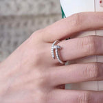 【#H584】(Katherine) 925 Sterling Silver Synthetic Moissanite rings