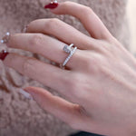 【#H584】(Katherine) 925 Sterling Silver Synthetic Moissanite rings