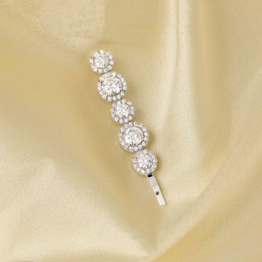 【#H585】(Kate)925 Sterling Silver Synthetic Moissanite Hairpin