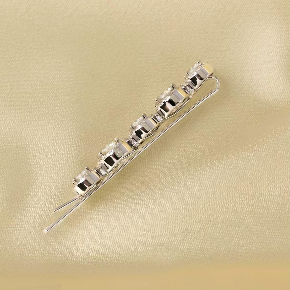 【#H585】(Kate)925 Sterling Silver Synthetic Moissanite Hairpin