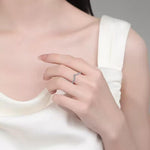 【#A589】(Wade) 925 Sterling Silver Synthetic Moissanite rings