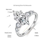 【#A544】(Damell)925 Sterling Silver Synthetic Moissanite Rings