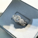 【#A548】(Milan)925 Sterling Silver Synthetic Moissanite Rings