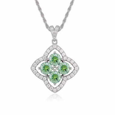 【#H415】(Nikola) 925 Sterling Silver Synthetic Moissanite Necklace